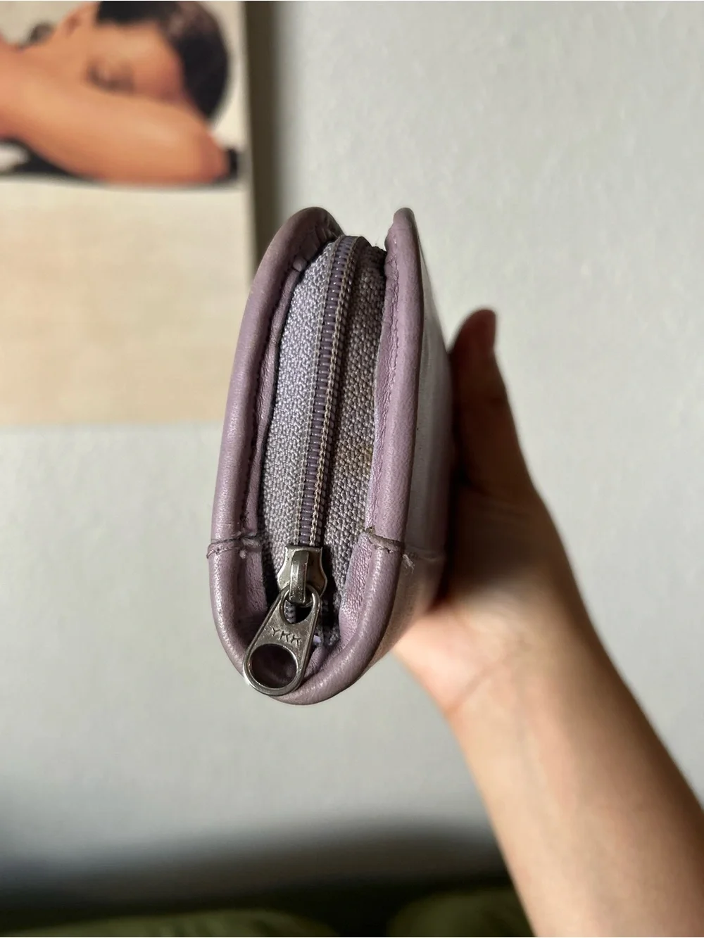 Vintage Coach Lavender Zip-Around Compact Clutch Wallet (Style 6901)